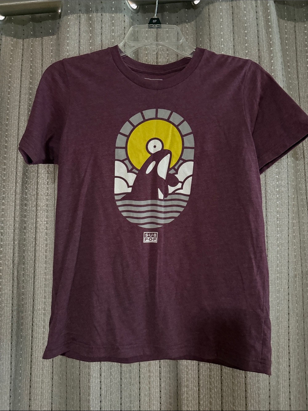 Sub Pop Maroon Crewneck Tee